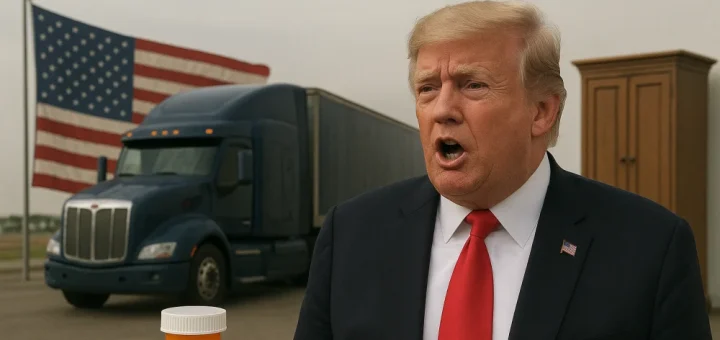 Trump zvyšuje obchodní spor novými tarify na léky, nákladní vozy a skříně