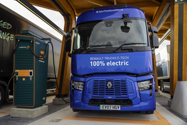 Mapa veřejného nabíjení pro elektrické nákladní vozy