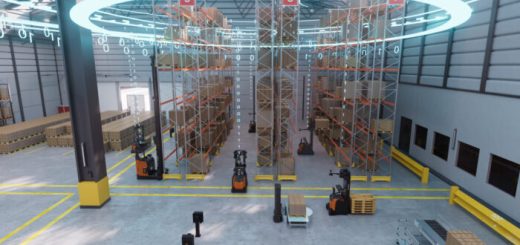 Swarm AGV pro více toků a typy palet