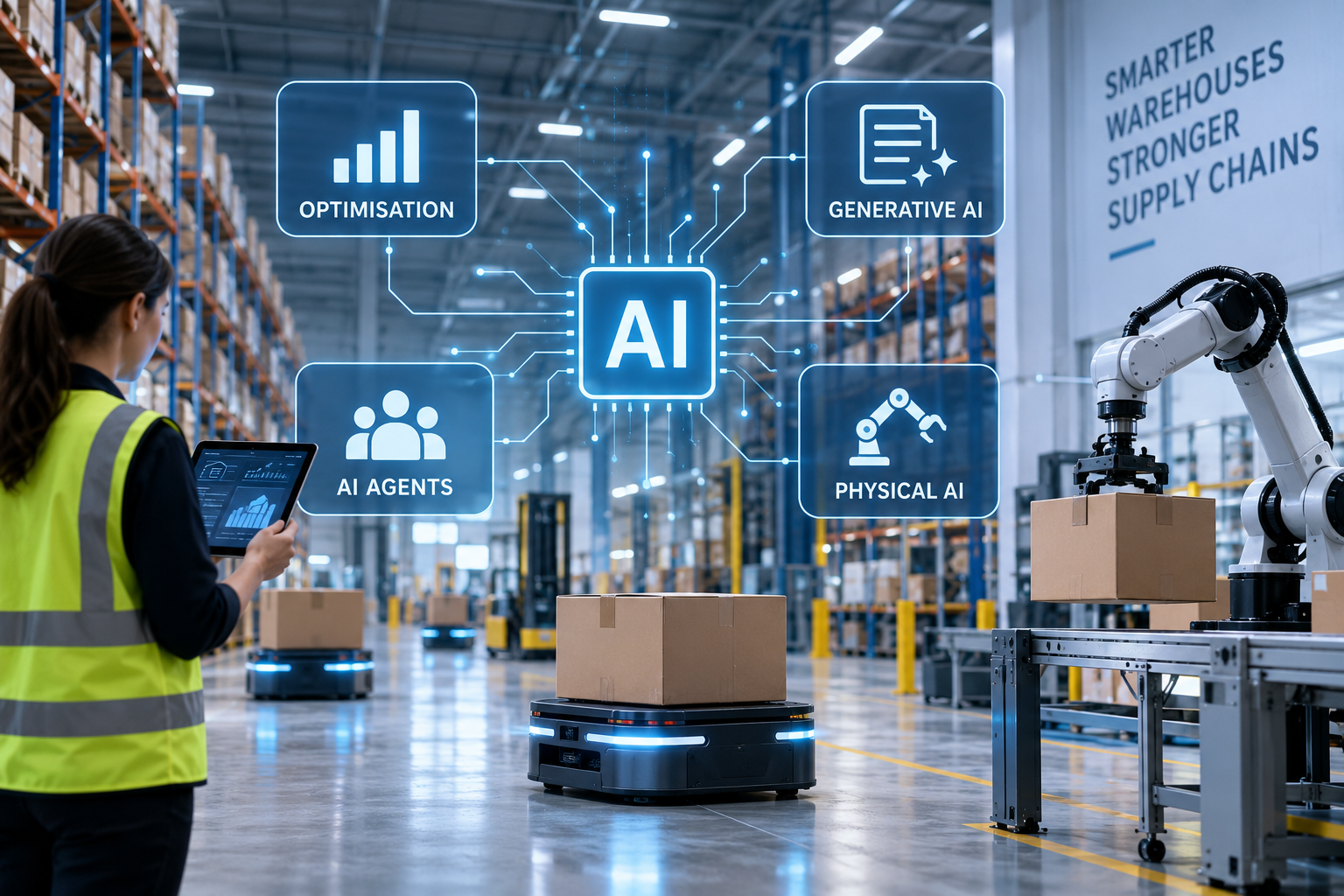 AI posouvá sklady od digitálního plánování k autonomní práci
